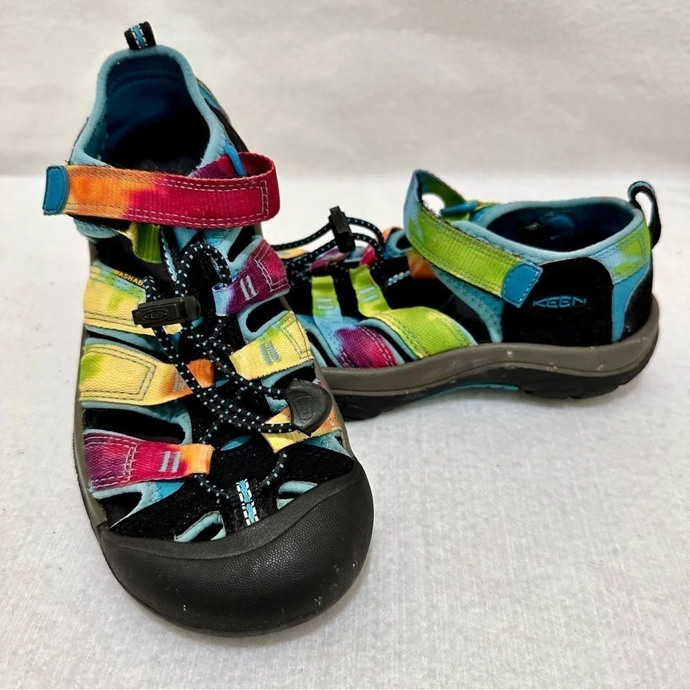 KEEN Unisex-Child Newport H2 Closed Toe Water Sandal size 4 in Tie Dye​​​​​​​